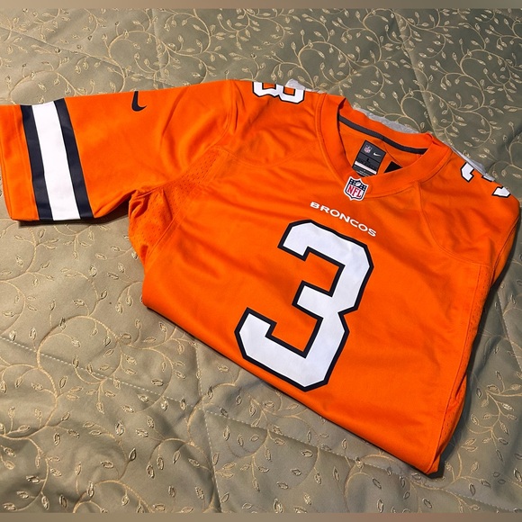NFL - Denver Broncos- Russell Wilson - Nike Orange Game Jersey - Picture 4 of 6